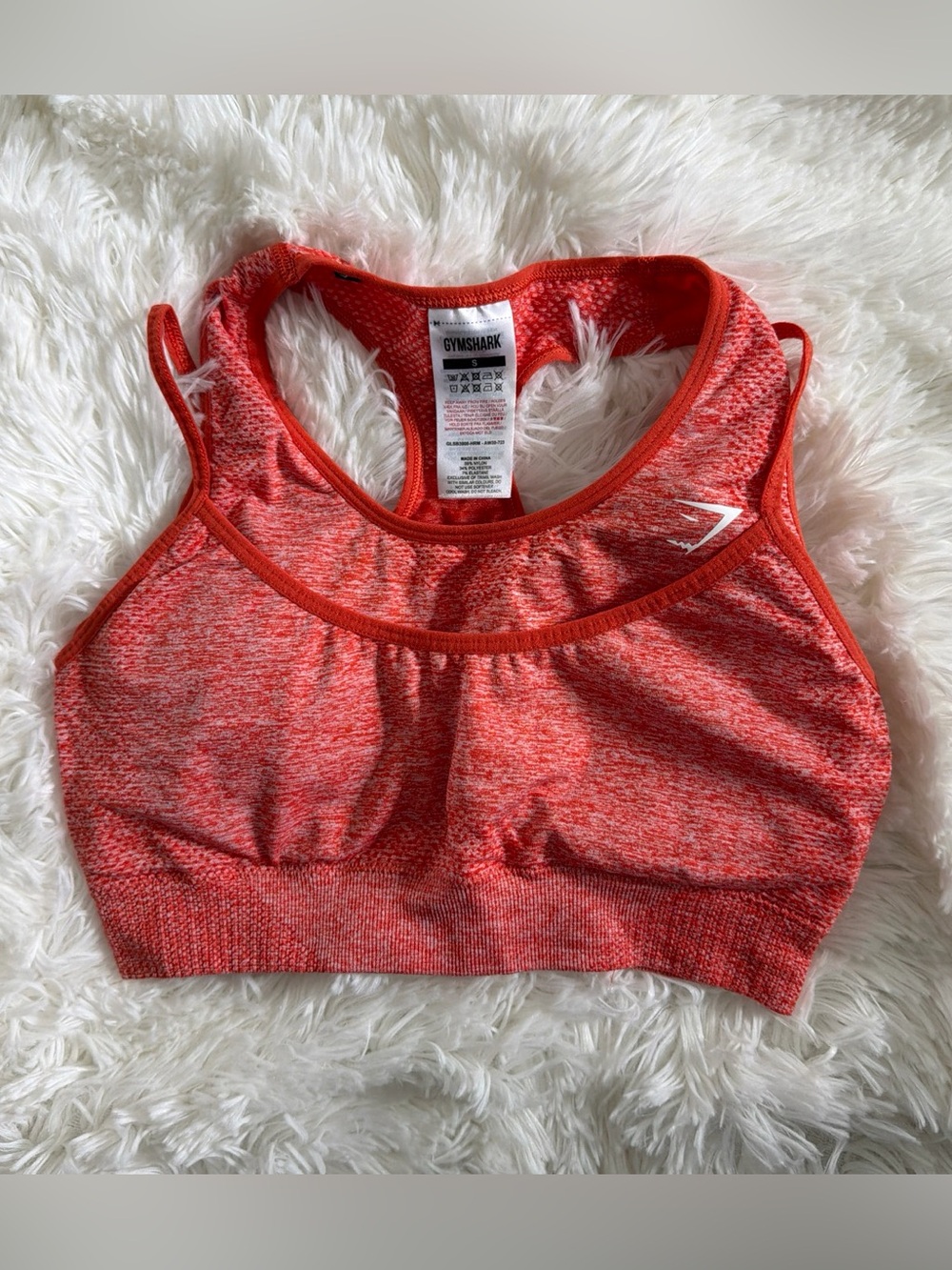 Gymshark Seamless Racerback Sports Bra - Orange Heather